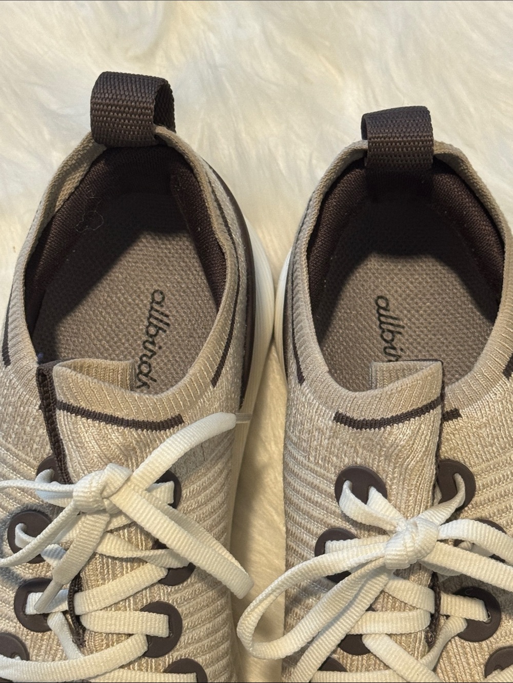 allbirds Women’s Tree Glider Sneakers Beige/Brown size 10 - Picture 3 of 9